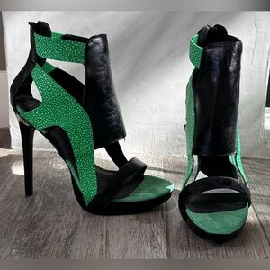 Black & Green Stilettos